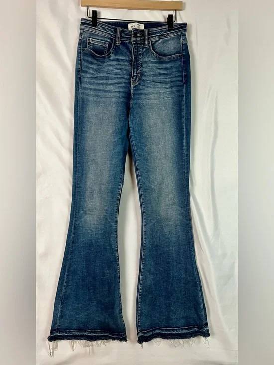 BKE Women's Billie slim fit high rise super flare jeans 28x35.5 - Picture 2 of 14